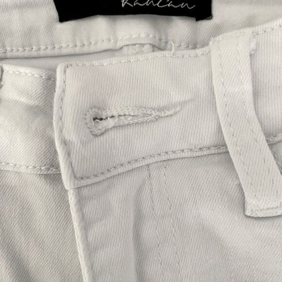 Kancan White Cuffed Skinny Jeans, size 5 - Picture 4 of 9